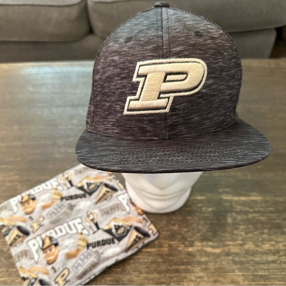Top of the World Purdue Boilermakers Hat OS Logo All Gray Boiler Up w. Potholder
